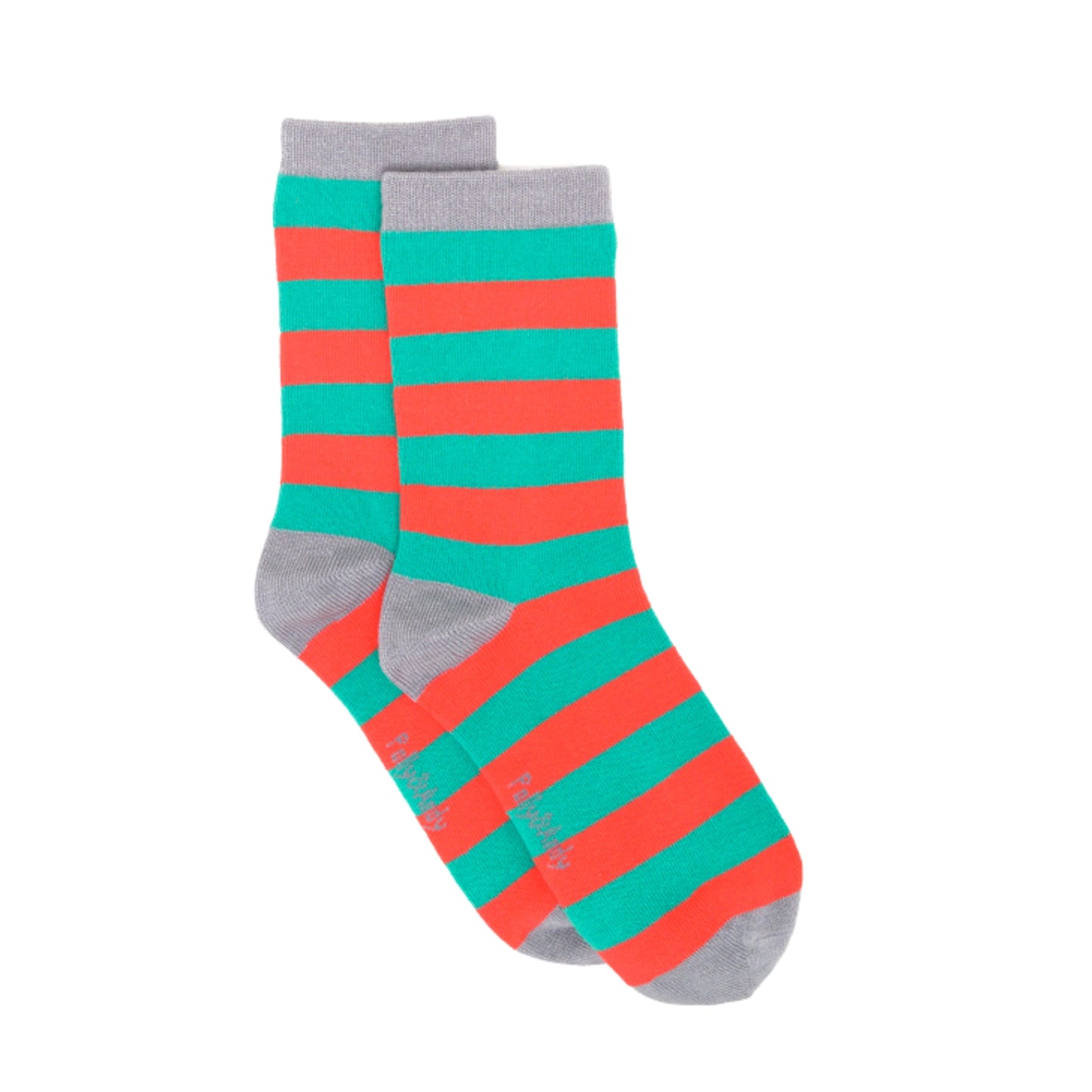 Christmas Green & Red Stripe Bamboo Sock (seamless toe)