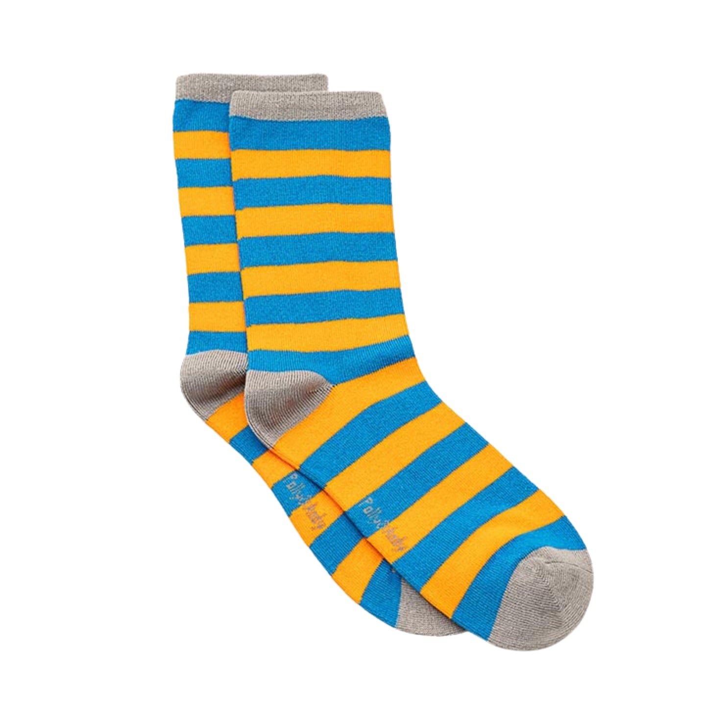 Blue & Orange Stripe Bamboo Sock (seamless toe)