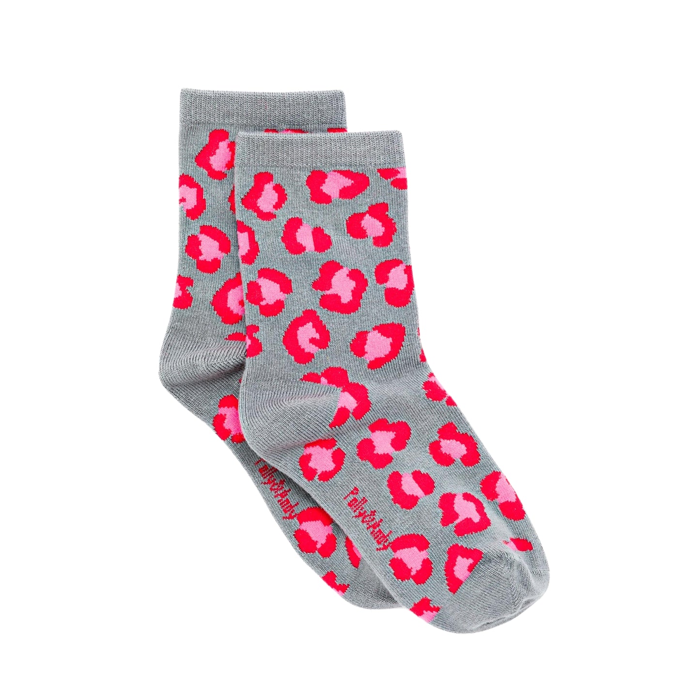 Pink & Red Leopard Bamboo Sock (seamless toe)