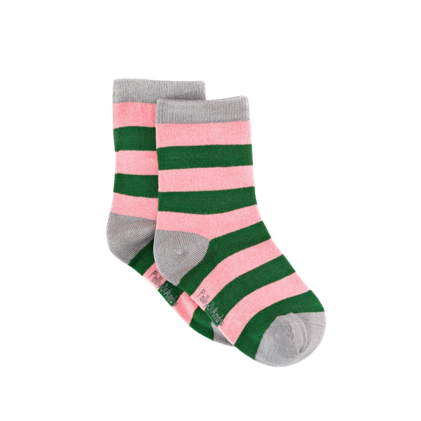 Pink & Green Stripe Bamboo Sock (seamless toe)