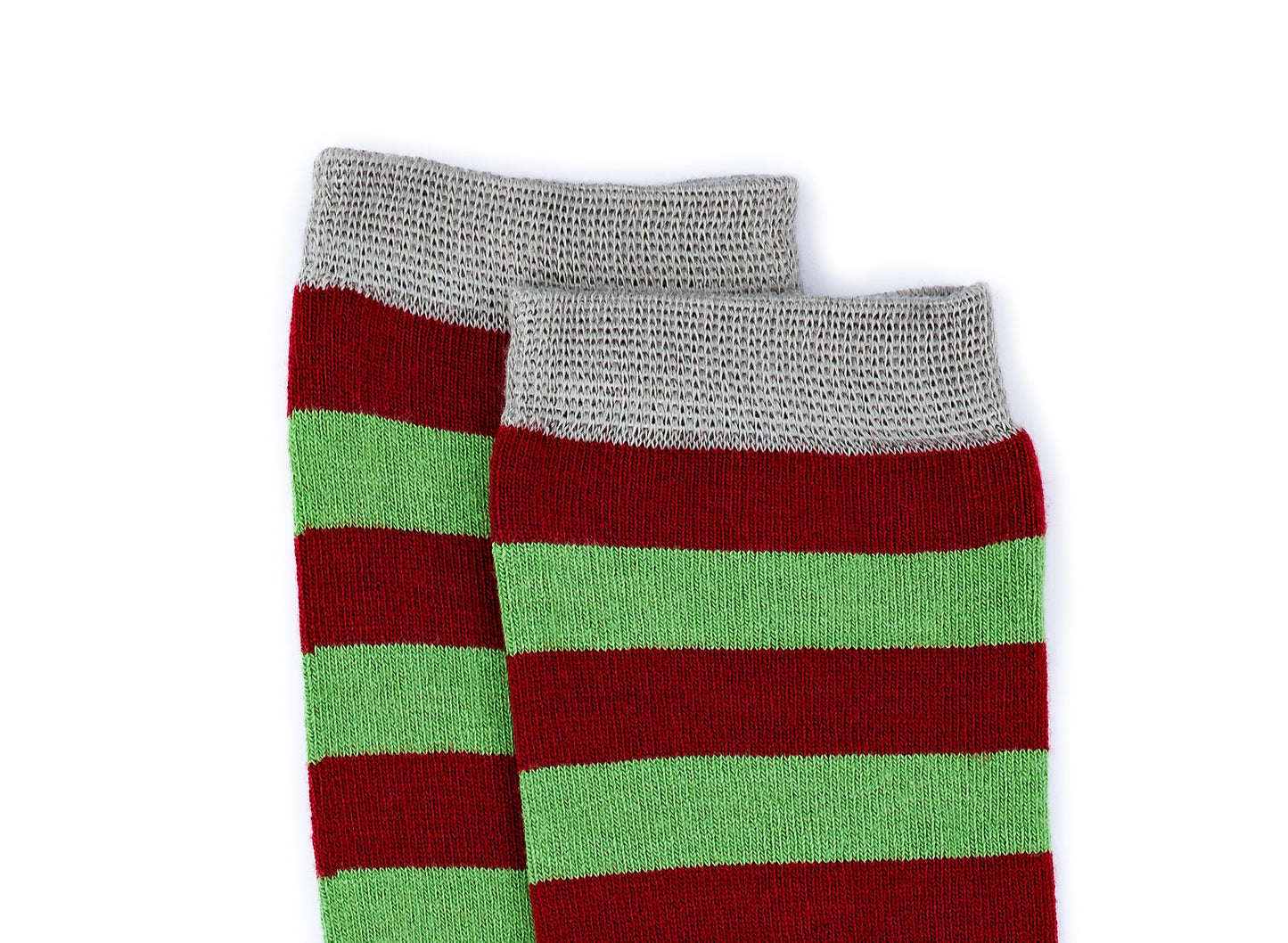 Soft Top - Bamboo Green & Wine Stripe Seamless Sock