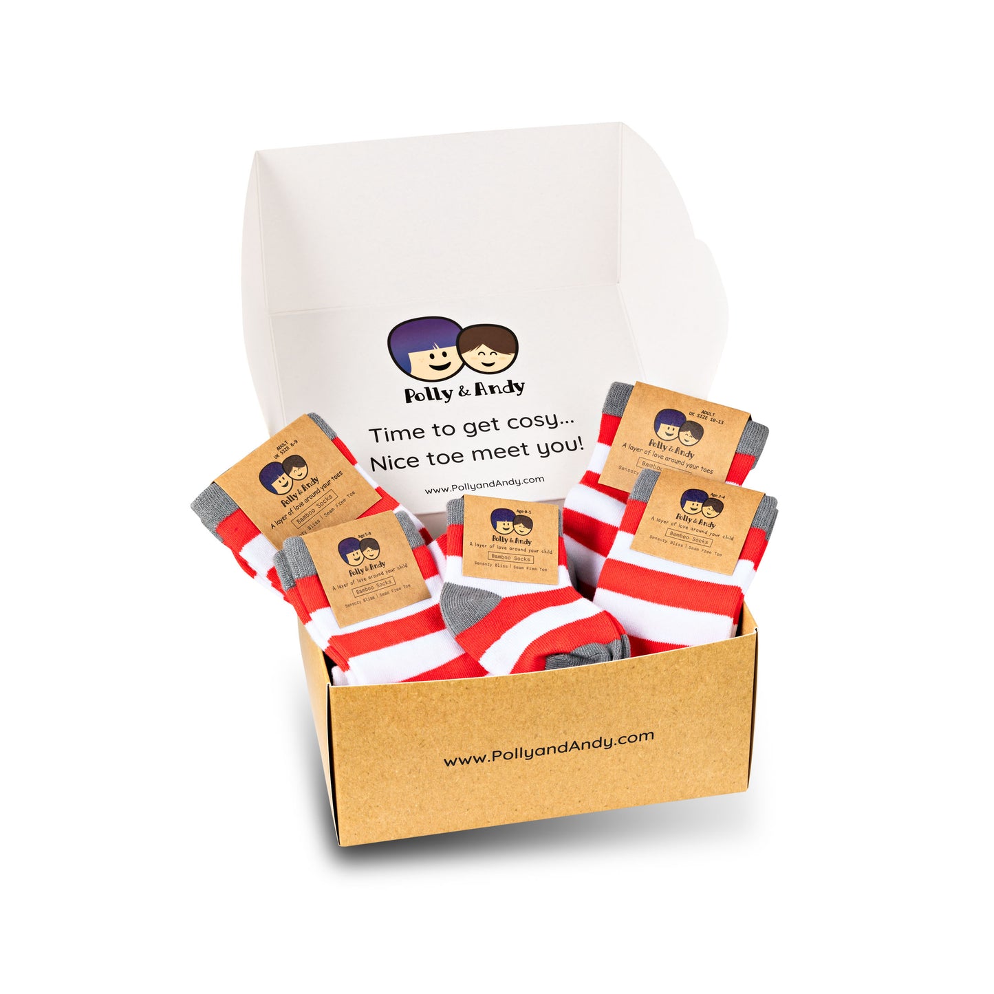 Polly & Andy Bamboo Sock Box