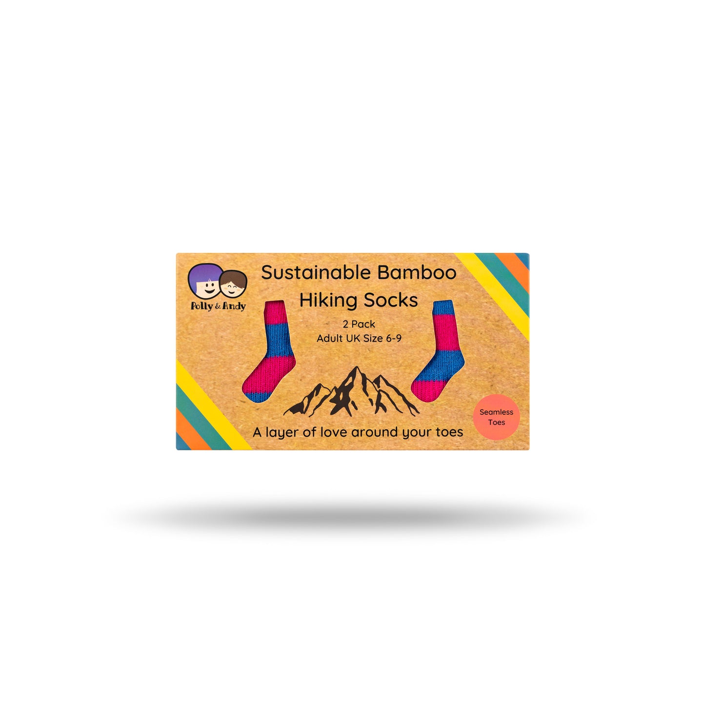 Hiking Bamboo Sock Gift Box - Set of 2 (Adult UK Size 6-9 / EU 39-43)