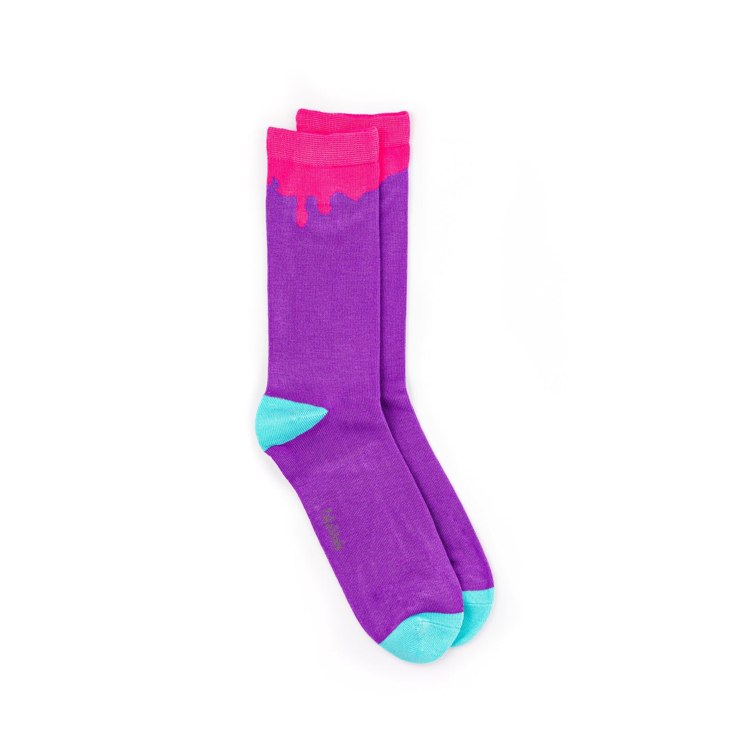 Pink Paint Drip Bamboo Sock (seamless toe)