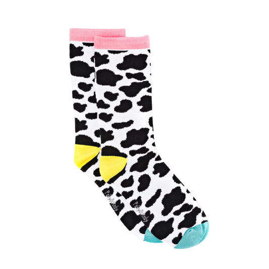 Cow Print Bamboo Sock (seamless toe)