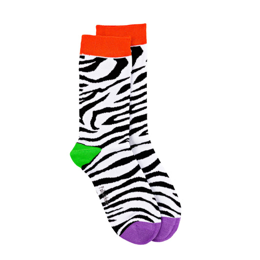 Zebra Stripe Bamboo Sock (seamless toe)