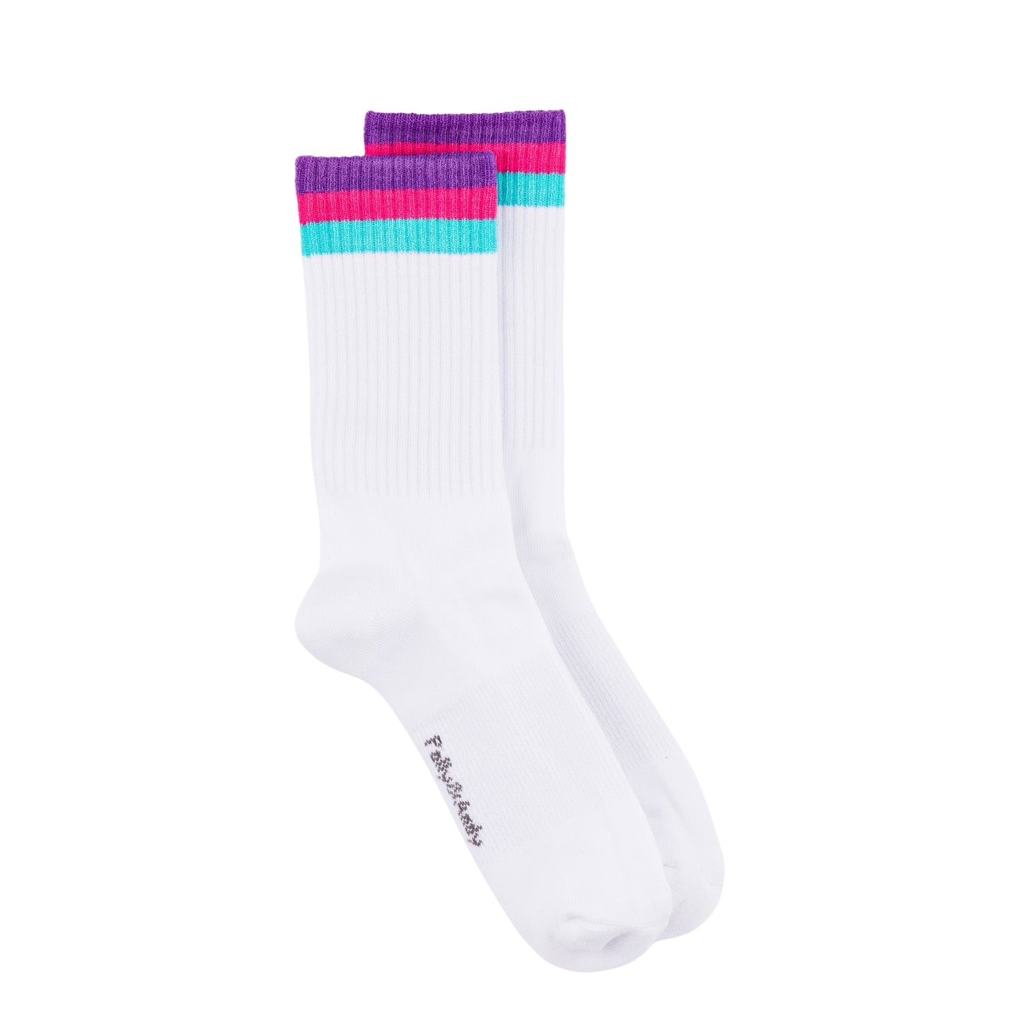 White & Pink Bamboo Hiking Socks (seamless toe)
