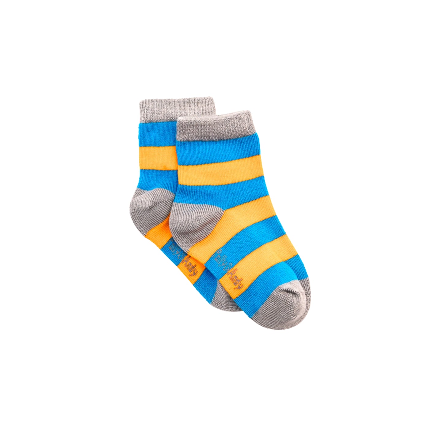 Blue & Orange Stripe Bamboo Sock (seamless toe)