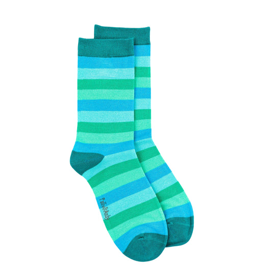 Soft Top - Bamboo Ocean Stripe Seamless Sock