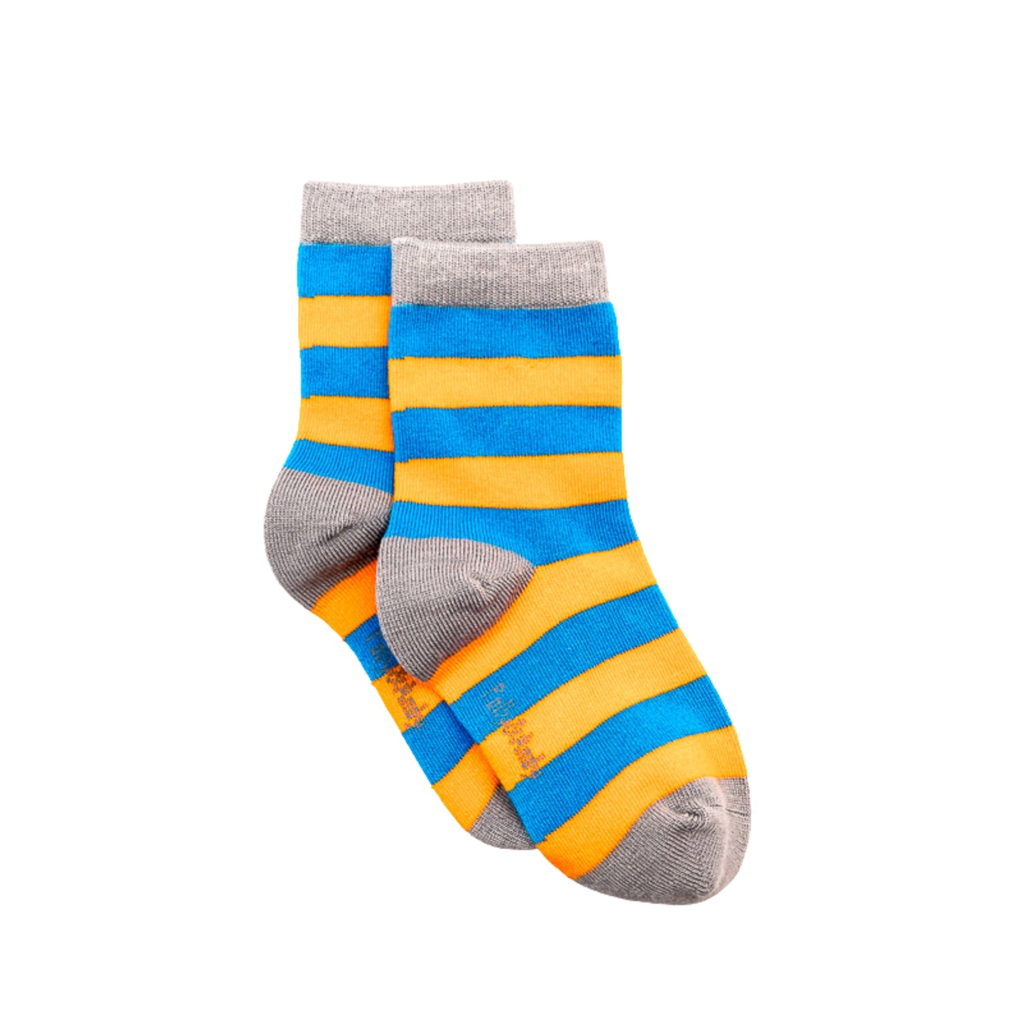 Blue & Orange Stripe Bamboo Sock (seamless toe)