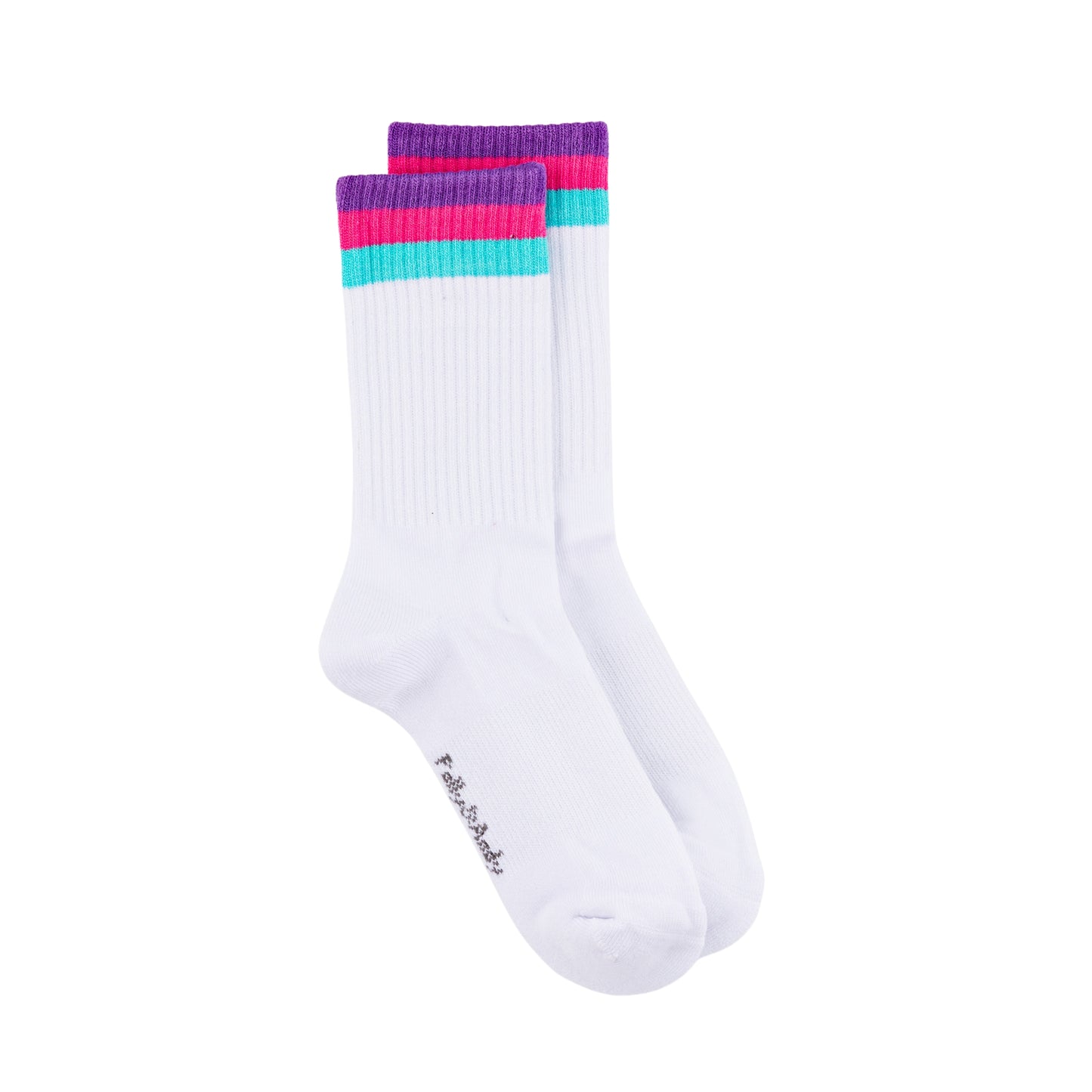 White & Pink Bamboo Hiking Socks (seamless toe)