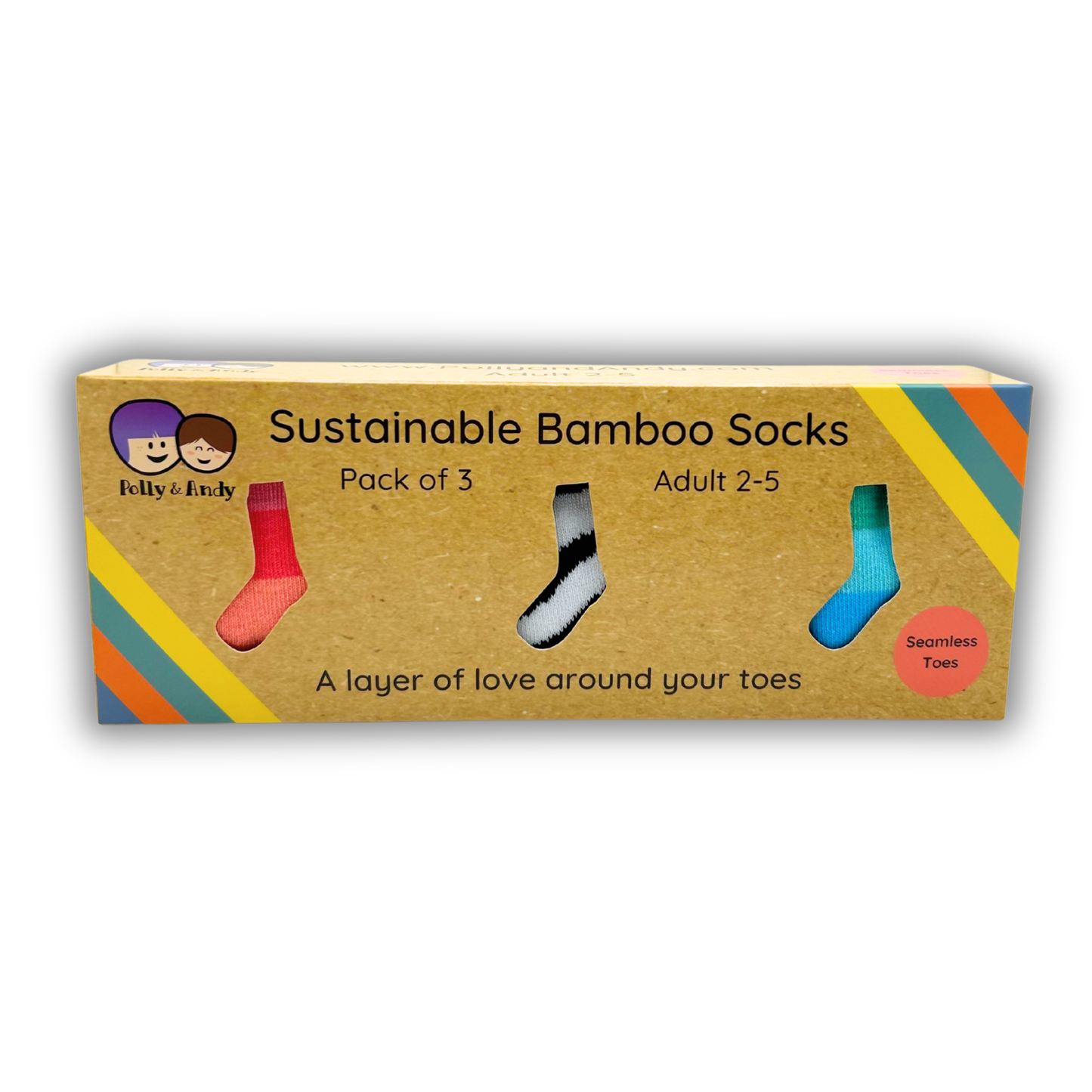 Build Bamboo Sock Box - Adult UK 2-5