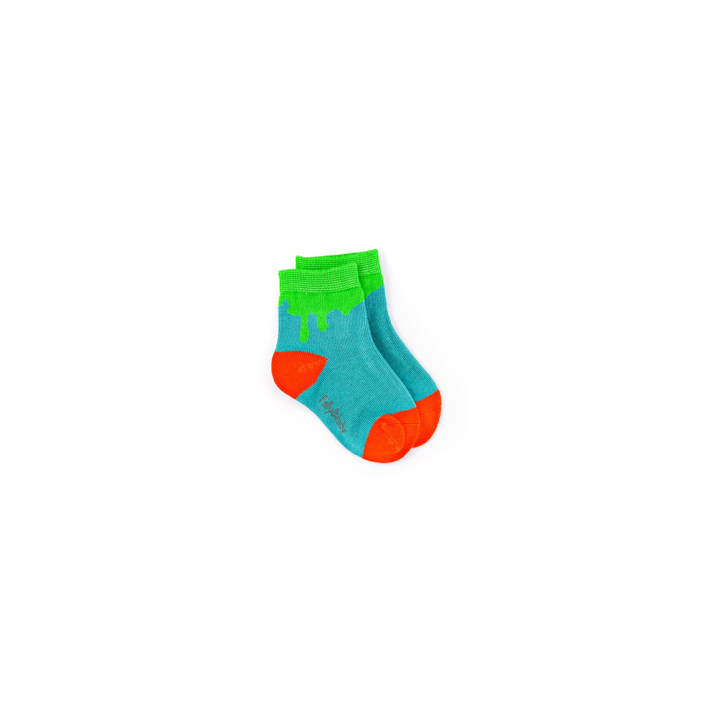 Green Paint Drip Bamboo Sock (seamless toe)