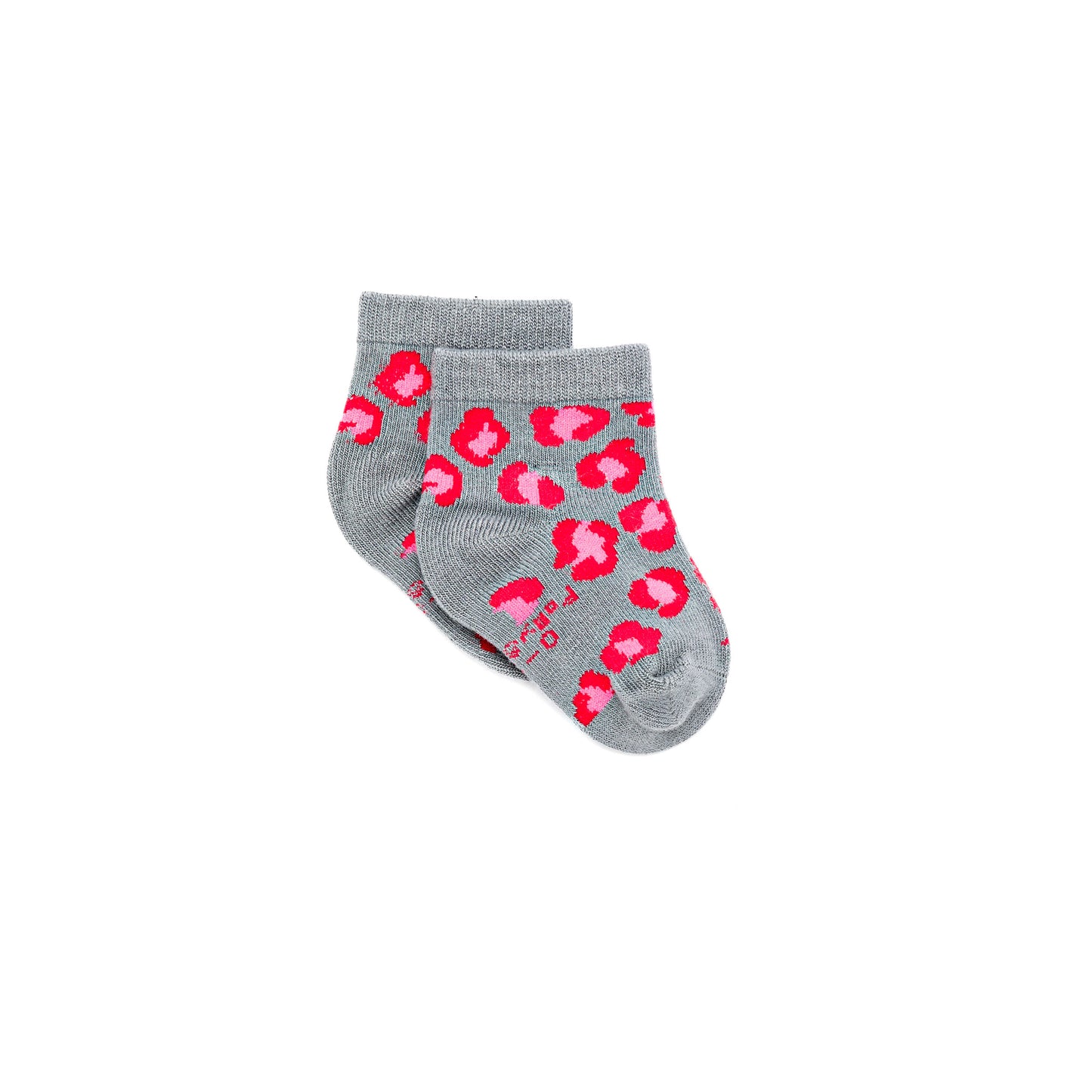 Pink & Red Leopard Bamboo Sock (seamless toe)