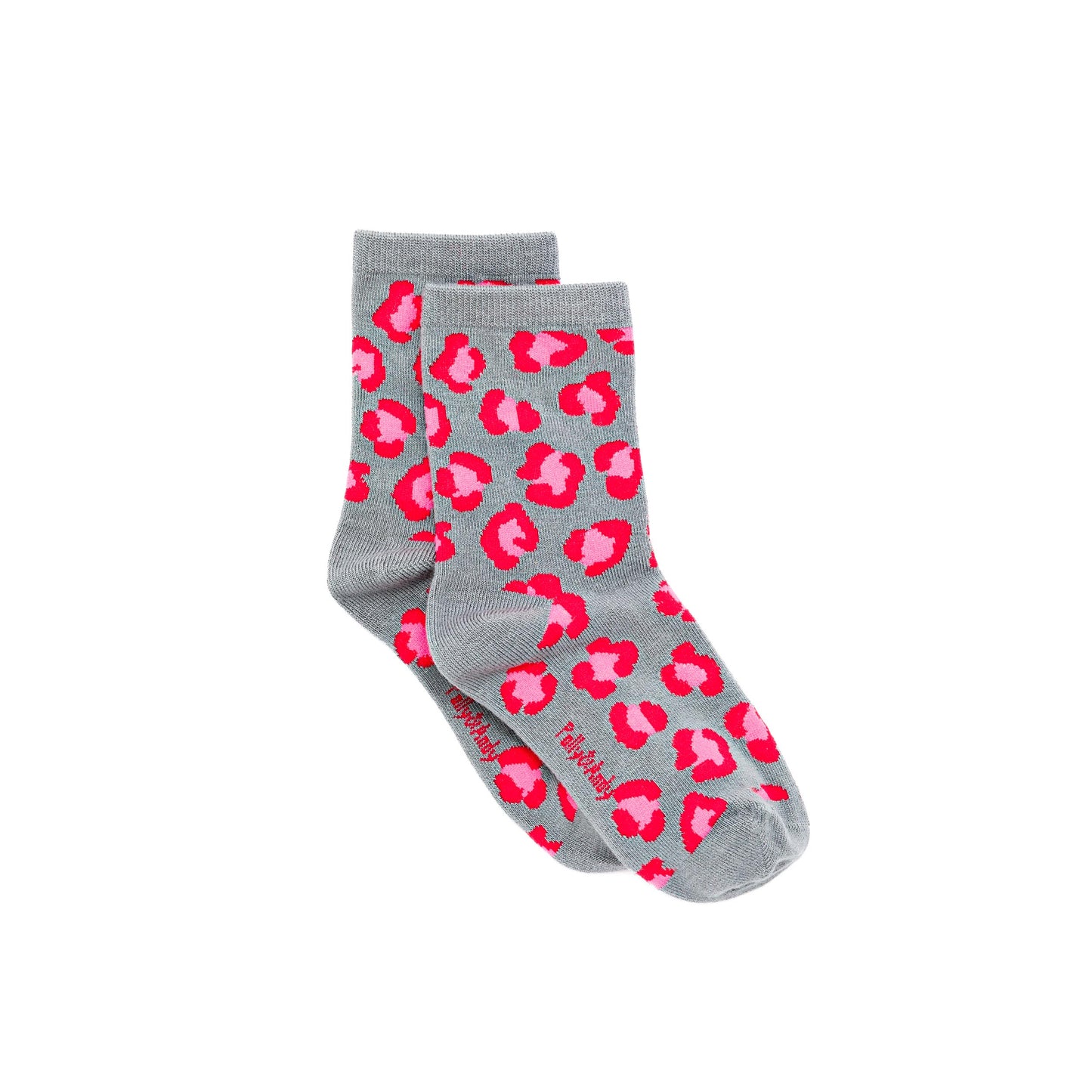 Pink & Red Leopard Bamboo Sock (seamless toe)