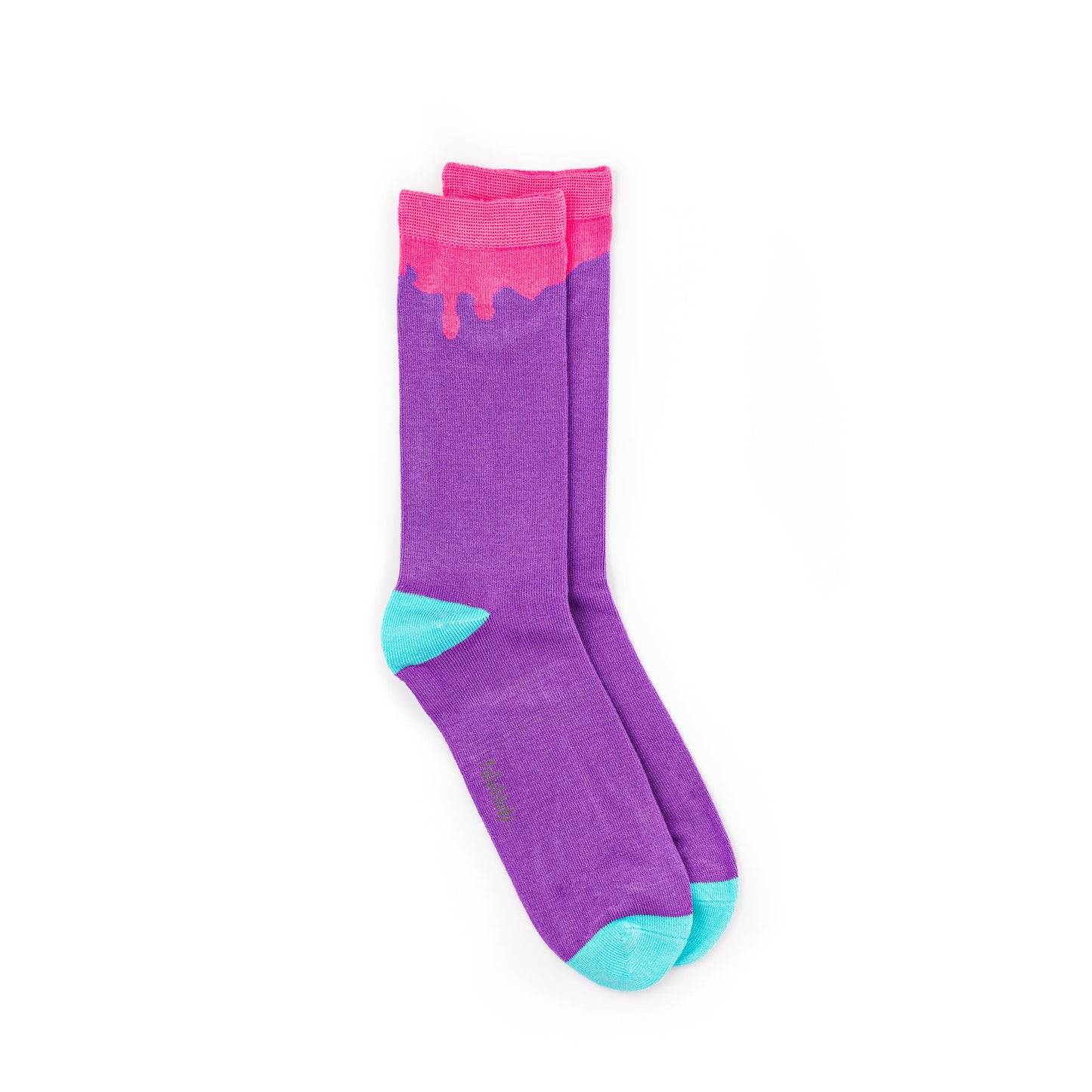 Pink Paint Drip Bamboo Sock (seamless toe)