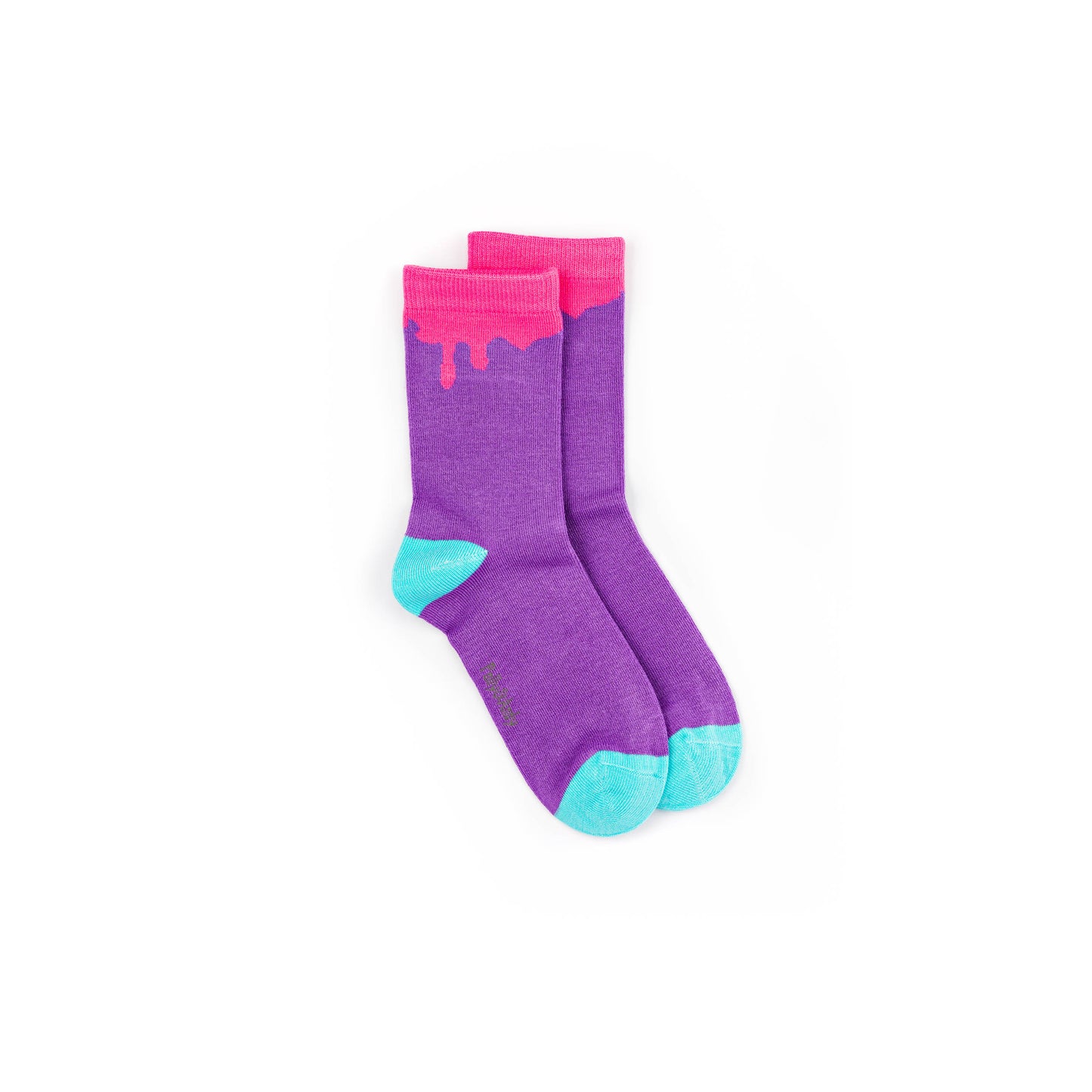 Pink Paint Drip Bamboo Sock (seamless toe)