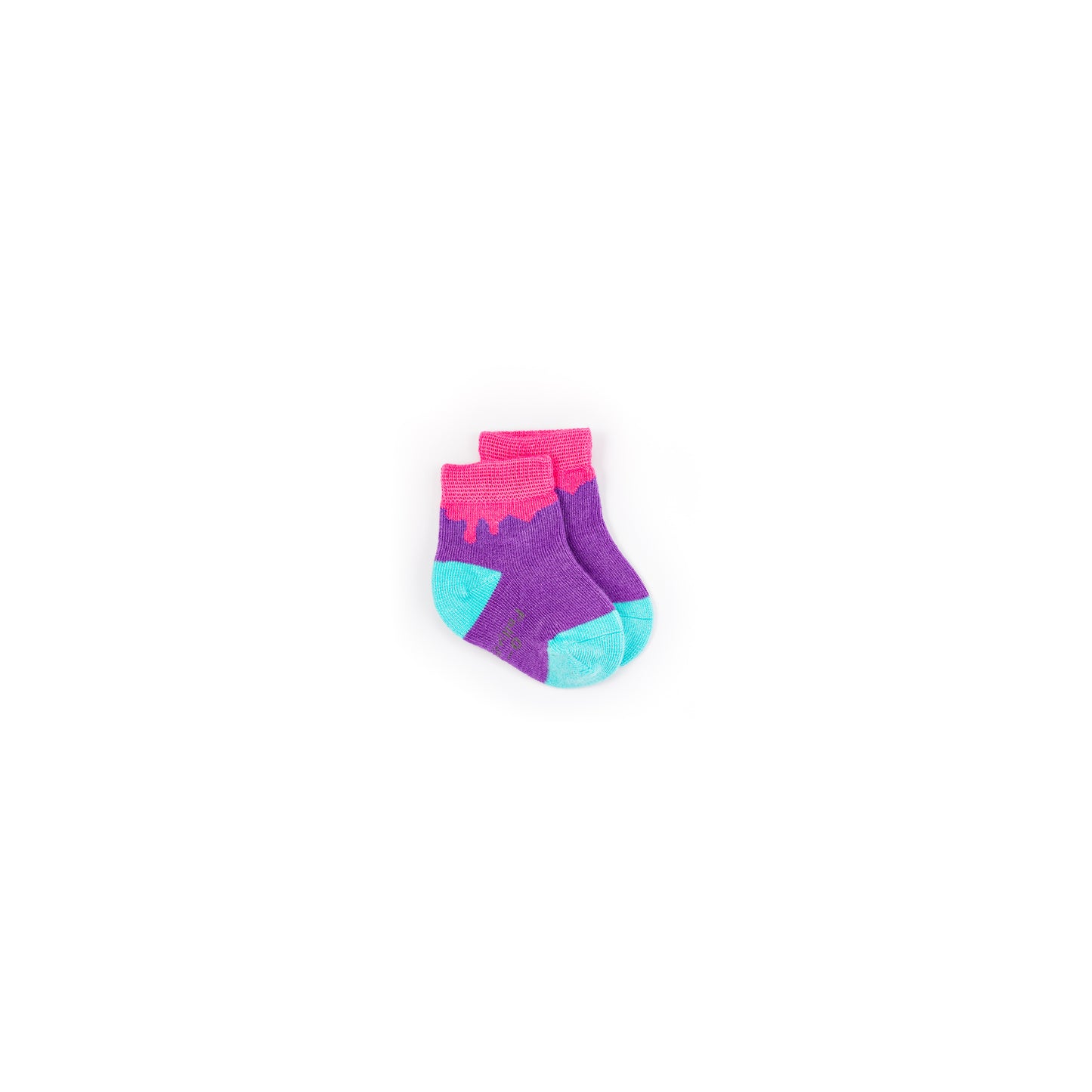 Pink Paint Drip Bamboo Sock (seamless toe)