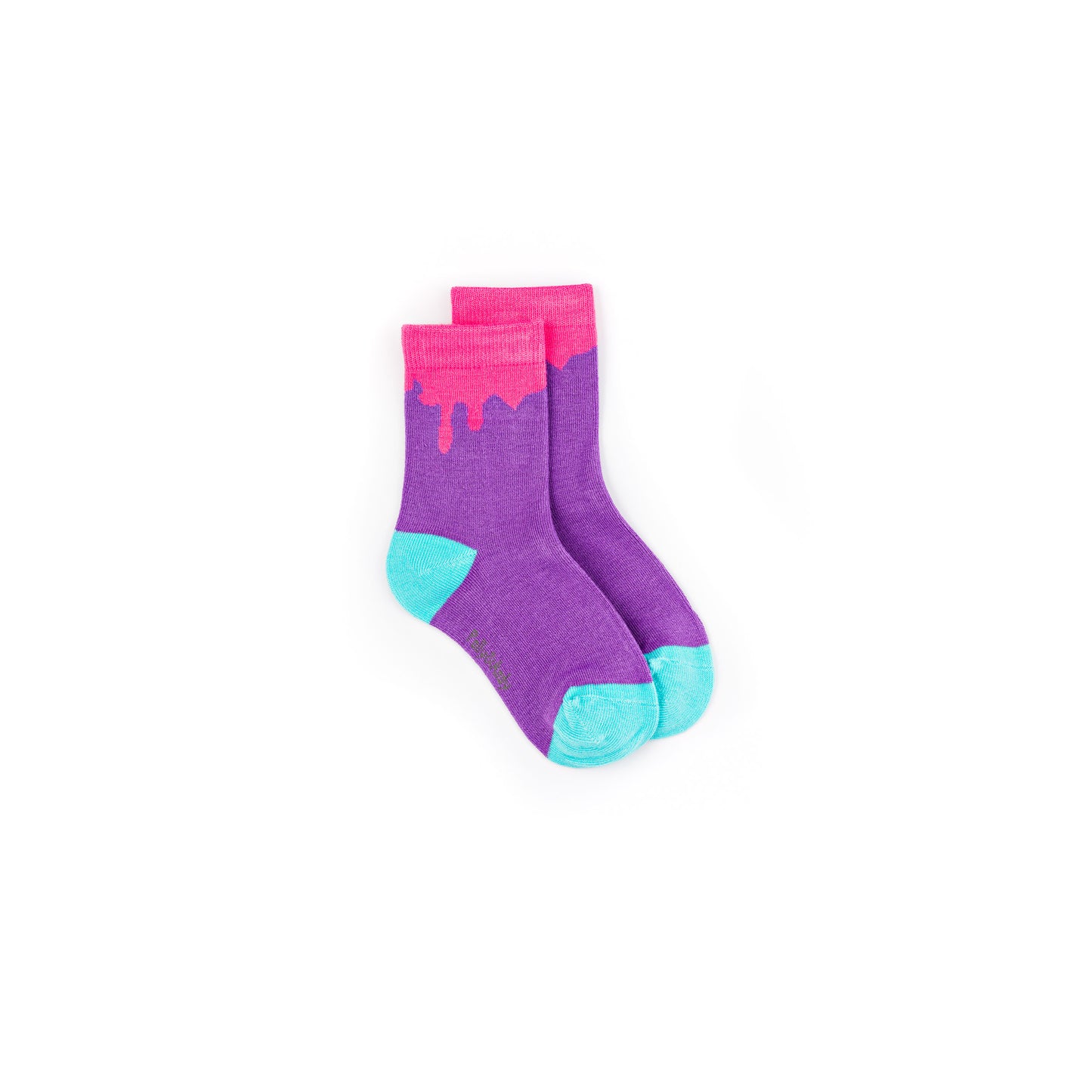 Pink Paint Drip Bamboo Sock (seamless toe)