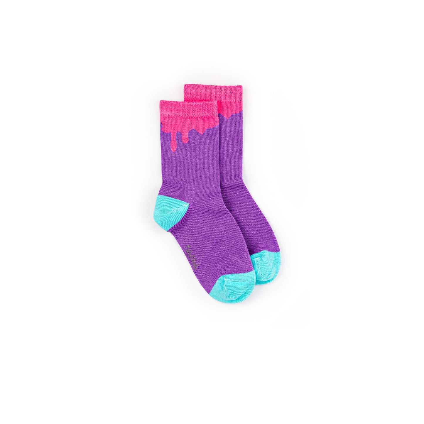 Pink Paint Drip Bamboo Sock (seamless toe)
