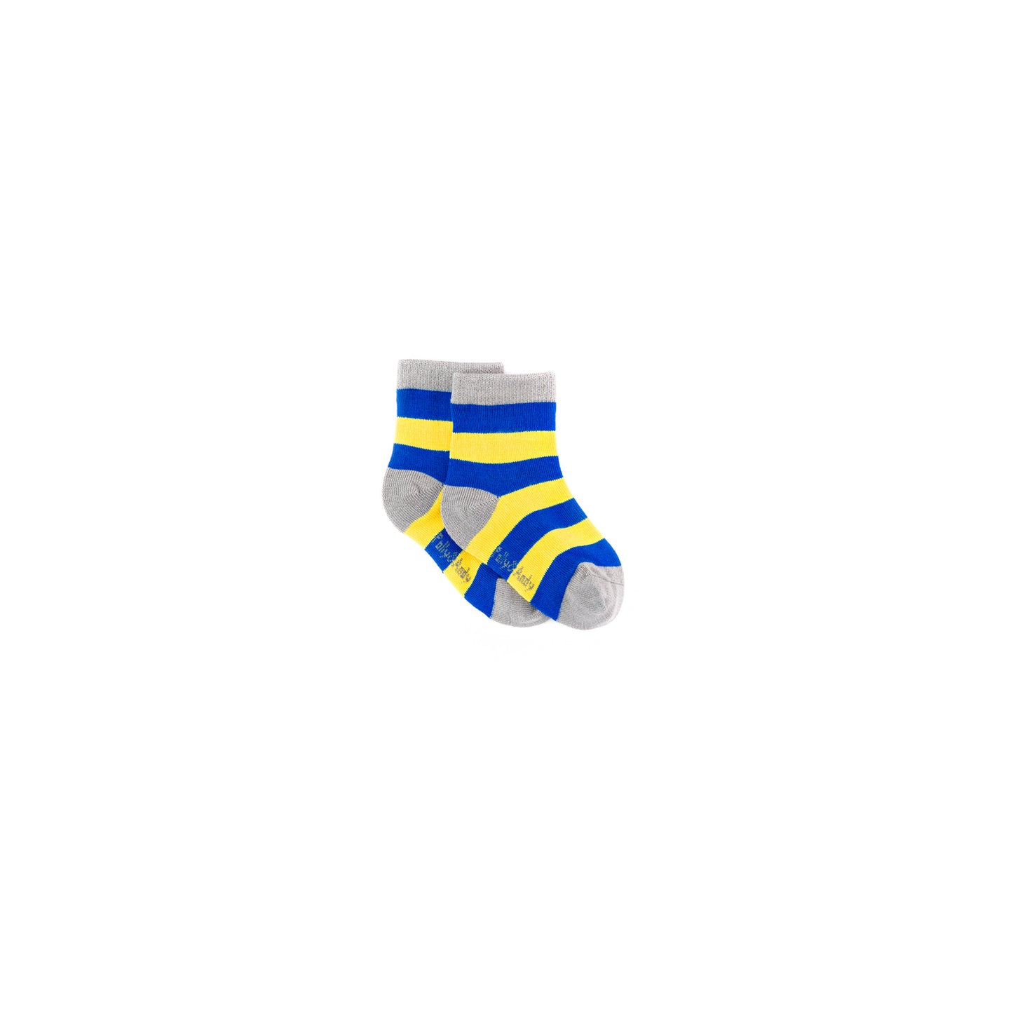 Blue & Yellow Stripe Bamboo Sock (seamless toe)