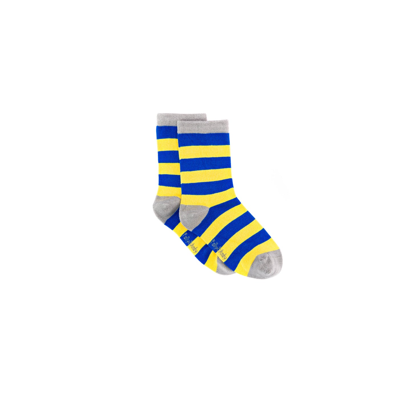 Blue & Yellow Stripe Bamboo Sock (seamless toe)