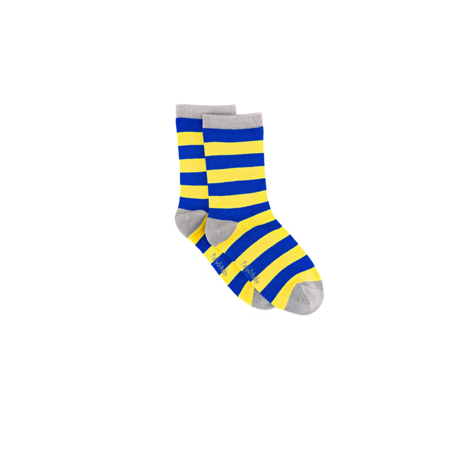 Blue & Yellow Stripe Bamboo Sock (seamless toe)