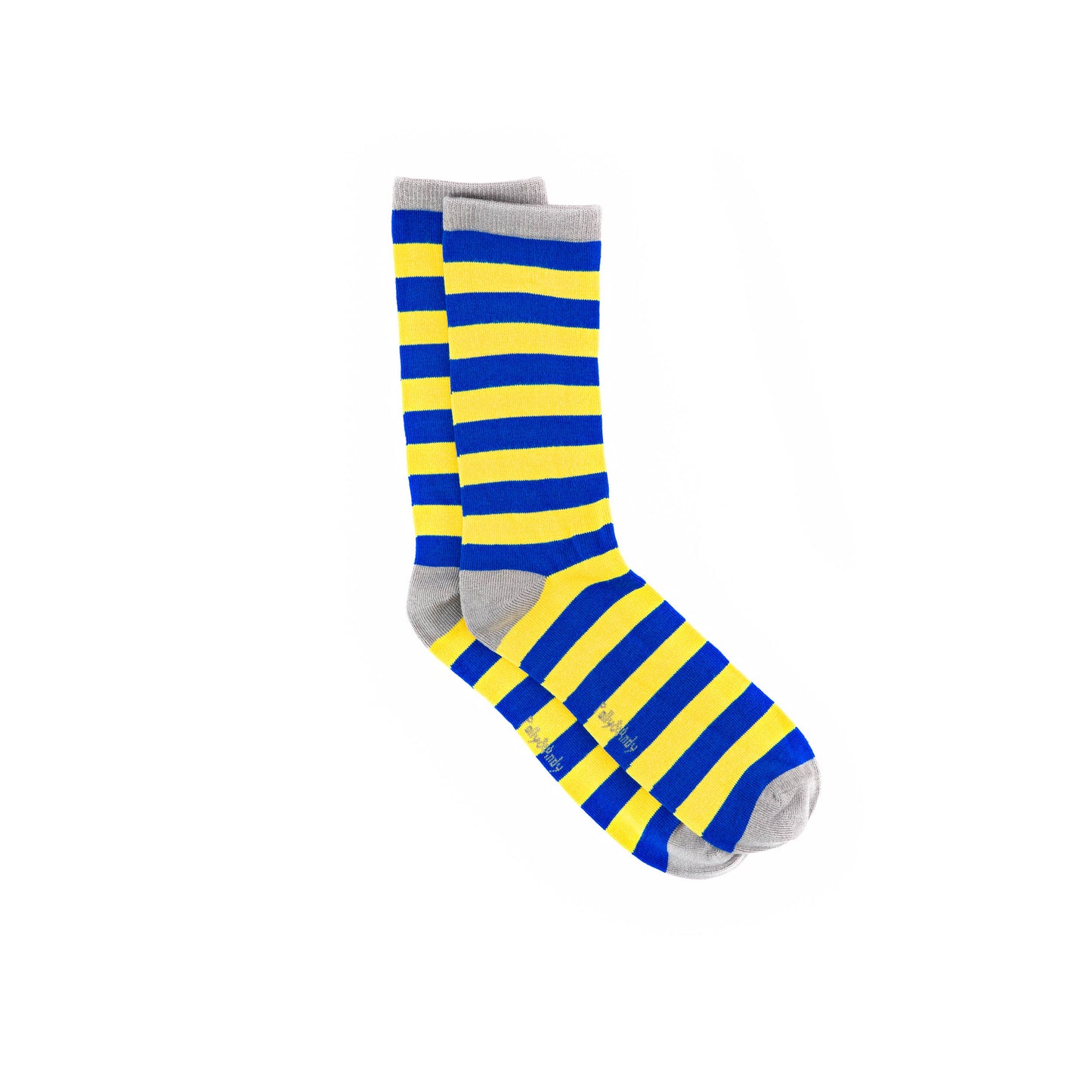 Blue & Yellow Stripe Bamboo Sock (seamless toe)