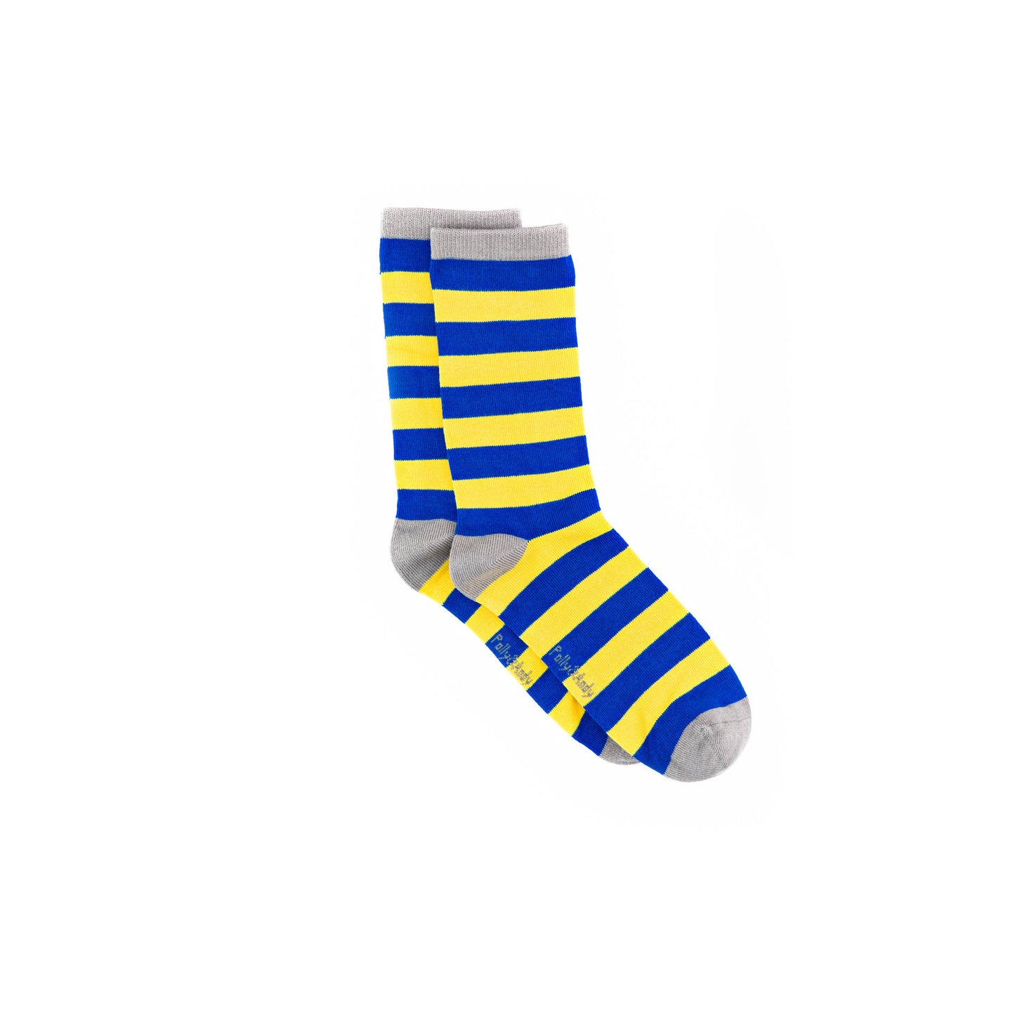 Blue & Yellow Stripe Bamboo Sock (seamless toe)