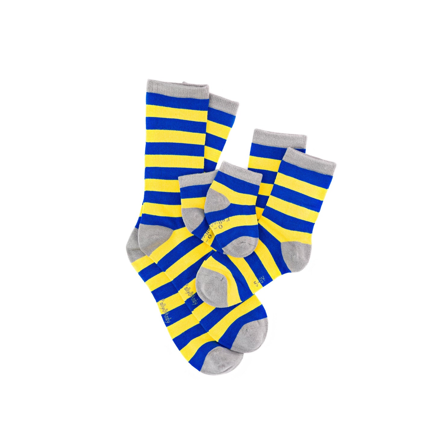Blue & Yellow Stripe Bamboo Sock (seamless toe)