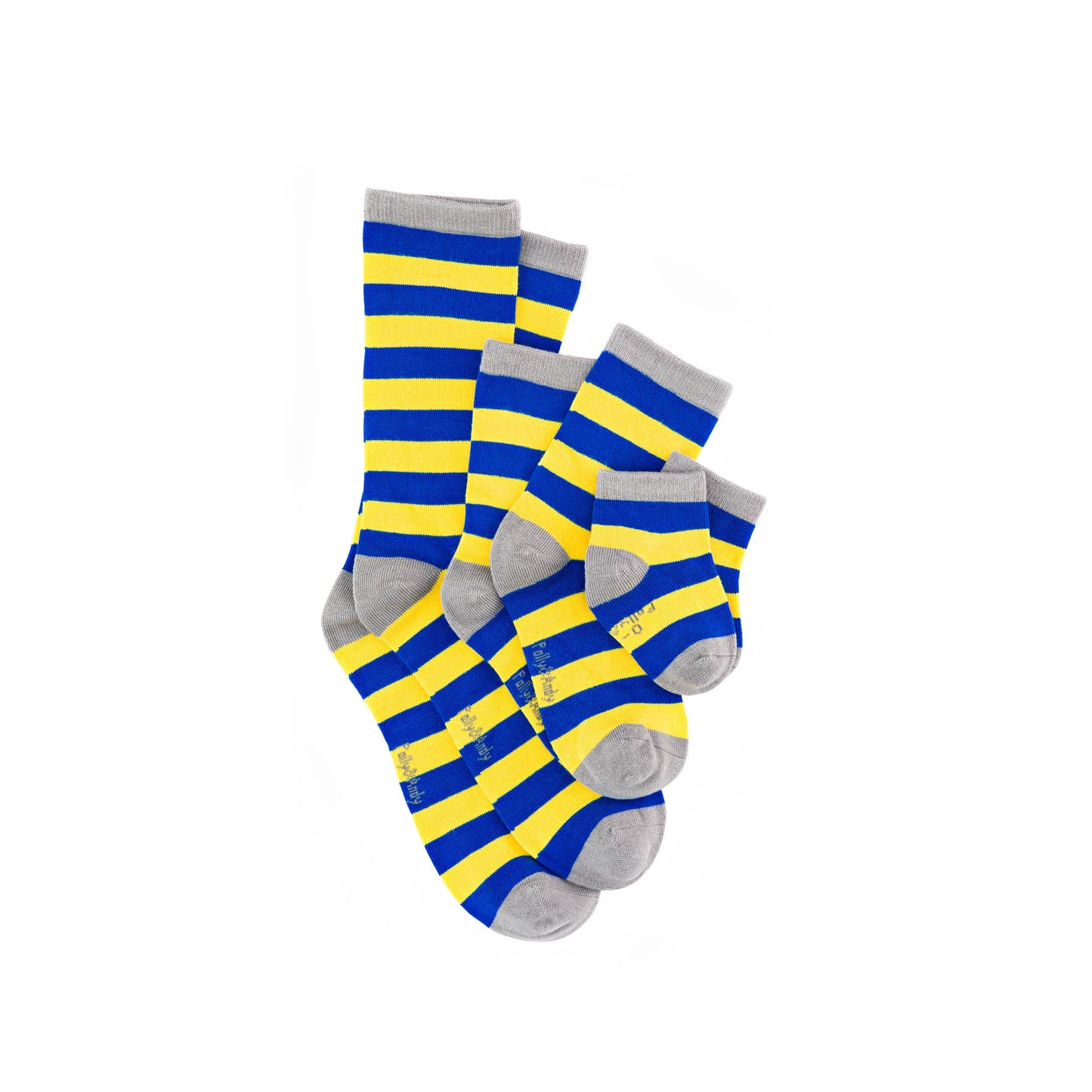 Blue & Yellow Stripe Bamboo Sock (seamless toe)