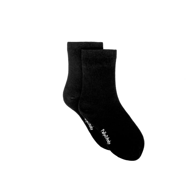 Back to School Black Bamboo Sock (seamless toe)