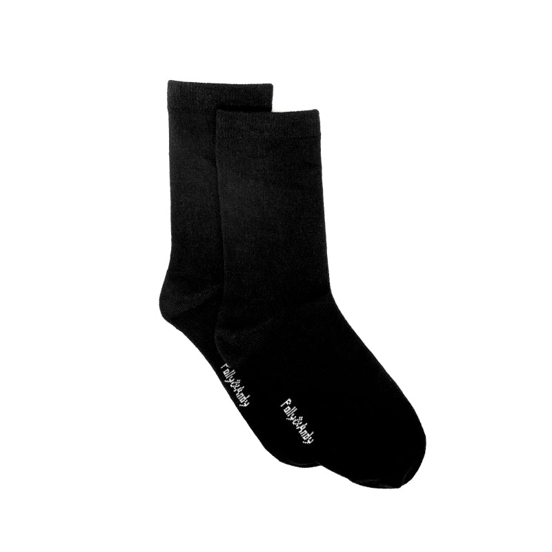 Back to School Black Bamboo Sock (seamless toe)