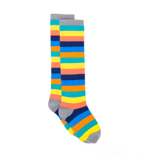 Knee High Rainbow Stripe Bamboo Sock (seamless toe)