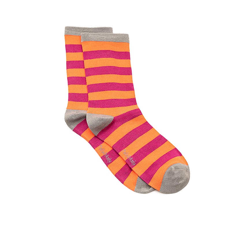 Pink & Purple Bamboo Sock (seamless toe)