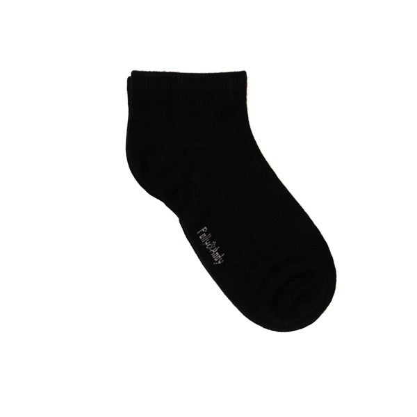 Black Bamboo Ankle Sock (seamless toe)