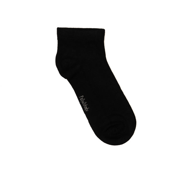 Black Bamboo Ankle Sock (seamless toe)